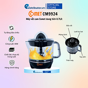 Máy vắt cam Comet CM9924 dung tích 0.7Lít - Hàng Chính Hãng - Bảo Hành 12 Tháng