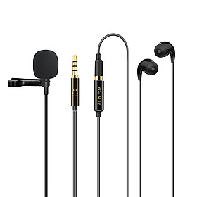 Lavalier Microphone Clip-on Omnidirectional Mic for Live Streaming Lectures Conference Mobile Phone Computer Monitoring
