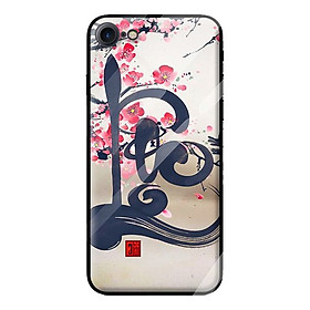 Ốp kính cường lực cho iPhone 7 thư pháp 34 - Hàng chính hãng