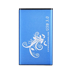 Hộp ổ đĩa cứng 2,5 inch SATA chuyển đổi HDD sang USB3.0 - Xanh lam-Màu xanh dương