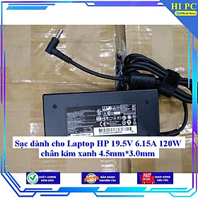 Sạc dành cho Laptop HP 19.5V 6.15A 120W chân kim xanh 4.5mm*3.0mm - Kèm Dây nguồn - Hàng Nhập Khẩu