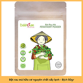 Bột rau má hữu cơ nguyên chất sấy lạnh Dalahouse - Giải độc, mát gan, thanh nhiệt cơ thể, giảm mụn, đẹp da