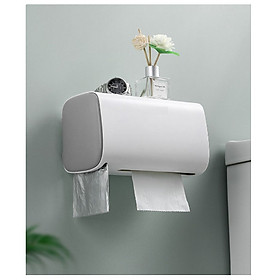 Hộp đựng giấy vệ sinh đa năng OENON, Hộp khăn giấy dán tường chống nước Cao Cấp, siêu tiện dụng-GD466-HGVS-ChuNhat