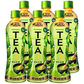 Lốc 6 Chai Trà Xanh Matcha Tea+ Plus (350ml x6 Chai)