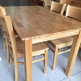 Bàn ăn 4 ghế gỗ cao su ghép 70 x 1m2