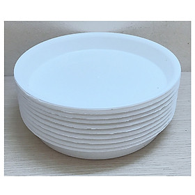10 Khay Đĩa Lót Đế Chậu D230 - Màu Trắng - Dùng cho cây cảnh hoa kiểng