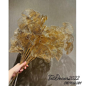 Mua Cành Lá Táo Vàng   Cành Rẻ Quạt Phủ Vàng Mix Đào Đông