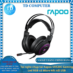 Mua Tai nghe chụp tai Rapoo VH520C Gaming Led RGB có Micro kết nối USB - Hàng chính hãng Nam Thành phân phối
