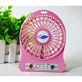 Mua Quạt Mini Cầm Tay - Quạt 3 Tốc Độ Có Đèn (Full bộ: Quạt + Pin + Dây Sạc
