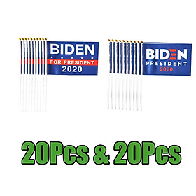 40Pcs Joe Biden 2020 Hand Flags United States Banners Home Car Decor Flags