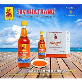 Thùng 6 chai Nước mắm Nhỉ Cá Cơm 30 độ đạm- 584 Nha Trang - Chai PET 500ml