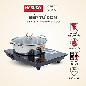 Bếp từ đơn HASUKA HSK-619 công suất 2200W- mặt kính siêu bền, chịu lực, chịu nhiệt và dễ dàng làm sạch - HÀNG CHÍNH HÃNG