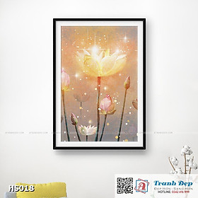Mua Tranh canvas Trang trí Hoa sen vàng nở rộ - HS018