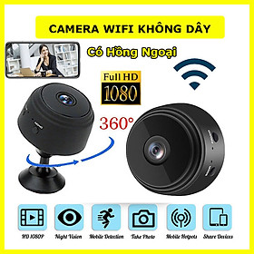 Mua Camera wifi mini A9 không dây chống trộm kết nối điện thoại từ xa góc quay 120 độ Full HD 1080P  camera IP mini có Led hồng ngoại