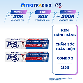 Combo 2 Kem Đánh Răng P/S Ngừa Sâu Răng Vượt Trội 230G