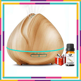 Máy phun sương Búp Sen tạo ẩm không khí, kèm điều khiển từ xa và tinh dầu sả chanh Kobi