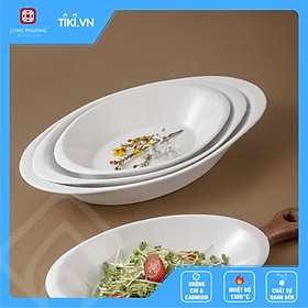 Mua Đĩa xoài sâu Long Phương hình bầu dục bằng sứ cao cấp