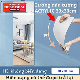 Mua Gương dán tường bình BẦU DỤC 42x27cm - Gương Dán Tường Acrylic 3d Hình Oval