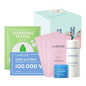 Combo Dưỡng Da Tối Giản Dành Cho Các Nàng "Lười" Laneige Minimal Trial Kit