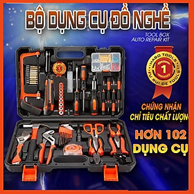 Mua Khuyến mãi - Bộ dụng cụ sửa chữa nhà cửa 102 chi tiết thép không gỉ cực bền