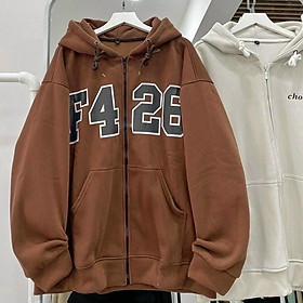Áo khoác nỉ bông F426 hoodie zip unisex nam nữ (Ảnh thật/Có sẵn)
