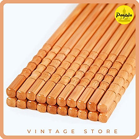 Mua (K HÓA CHẤT) Đôi đũa gỗ tre tự nhiên khắc hoa văn thủ công (Follow shop để nhận mã giảm giá)