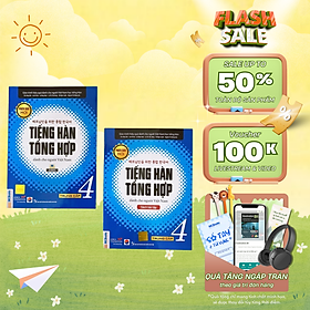 Combo Giáo trình Tiếng Hàn Tổng hợp Trung cấp 4 ( giáo trình + bài tập) - Bản Đen trắng Mcbooks - MCBOOKS