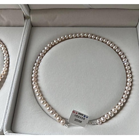 Chuỗi Ngọc Trai 6ly Tròn Đều 5A Khóa Bạc 925, Chuỗi Ngọc Trai Sang Trọng - Trường Thịnh Ngọc Trai