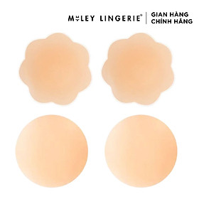 Combo 2 Cặp Miếng Dán Ngực Silicon Hình Cánh Hoa và Matte Tàng Hình Cho Phái Nữ, Miếng Dán Miley Lingerie