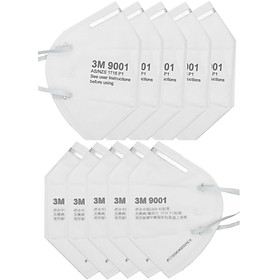 (Nhiều lựa chọn) Khẩu trang 3M 9001 cao cấp , chính hãng , kháng khuẩn , chống bụi siêu mịn PM2.5 , màu trắng , theo tiêu chuẩn : AS/NZS P2, EN 143:2000