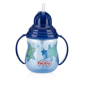 Bình uống nước Nuby ống hút 360 độ 2 tay cầm 270ml10324