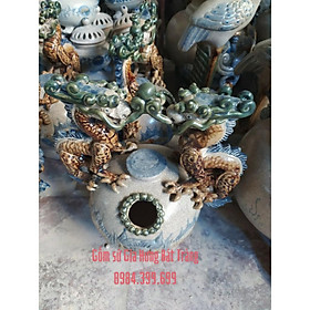 Mua Bình vôi men rạn đắp rồng H30BV300