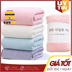 Mua Khăn tắm bông hàn quốc 70x140cm chất khăn bông lông cừu siêu mềm mịn  thấm hút nước cực tốt thích hợp cho cả mẹ và bé