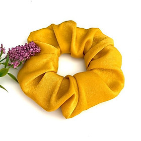 Cột tóc vải Scrunchies lụa tơ cao cấp