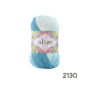 Cuộn sợi 100% cotton Miss Batik hãng len Alize siêu mát, đan móc áo, váy