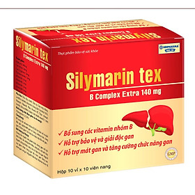 Viên uống Silymarin Tex B Complex Extra 140mg- Hộp 100 viên - Giải độc gan