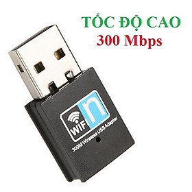 Usb thu sóng wifi cho máy tính laptop tốc độ cao 300Mb không ăng ten