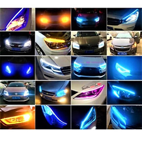Dây đèn LED xi nhan, đèn mí dẻo lắp demi xi nhan chạy đuổi kiểu AUDI cho ô tô,xe máy, đa dạng màu sắc