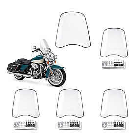 4x Clear Front Windshield Windscreen Wind Deflector Guard For Motorcycle