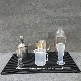 Combo 8 dụng cụ pha chế cà phê, barista (Shaker 700ml vạch chia in đậm)