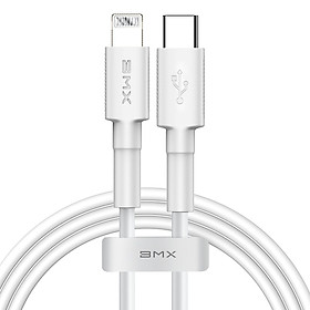 Cáp sạc nhanh C to Lightning có MFI Baseus BMX Mini White PD 18W cho iPhone/ iPad (Type-C to Lightning, Power Delivery Fast Charge, MFi certified Cable)