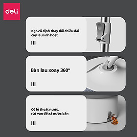 Mua Bộ Cây Lau Nhà Tách Nước Bẩn Deli Gập 90 Độ Có Thùng Lau Nhà Tự Vắt Thông Minh  Chổi Lau Nhà 360 Độ