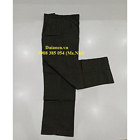 Quần kaki màu xanh rêu dành cho nhân viên bảo vệ - Hình thật