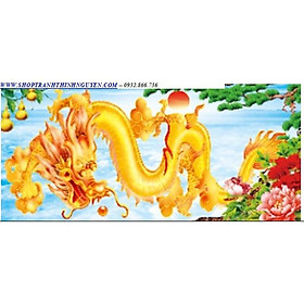 Tranh đính đá rồng vàng -YN5347