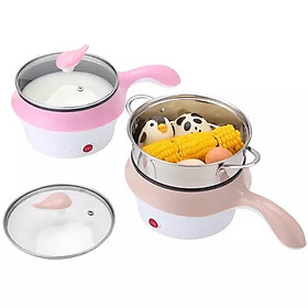 Mua Tặng Kèm Vỉ Hấp Nồi Điện Mini nồi lẩu 2 Tầng Mini Tặng Kèm Vỉ Hấp Đa Năng  Chiên  Hấp  Lẩu  Rán Siêu Tiện Dụng