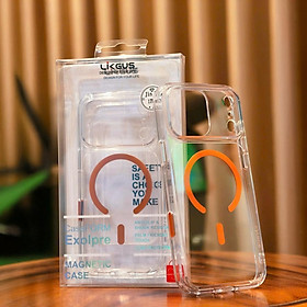 Ốp lưng trong suốt Nút AI Control camera cho iPhone 17 Pro Max / 17 Pro hiệu Likgus ClearMag Jin - Ốp Trong Suốt Magnetic Có Nút Camera AI - Mặt lưng PC cứng chống ố vàng siêu bền, Viền TPU đệm khí chống sốc, Sạc từ tính nam châm - Hàng chính hãng