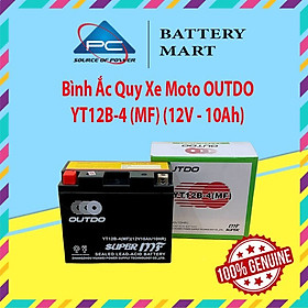 Bình ắc quy xe moto OUTDO YT12B-4 (MF) 12V-10AH