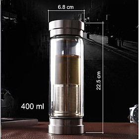 Mua BÌNH GIỮ NHIỆT 2 ĐẦU KIÊM LỌC PHA TRÀ BẰNG THỦY TINH 2 LỚP VÀ INOX CAO CẤP