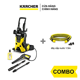 Combo Máy phun rửa áp lực cao Karcher K 5 và dây cấp nước 1.5m
