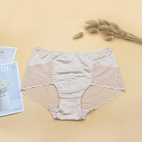 Quần lót Nữ Ren LUPERI LU3QL769 Phom To Lưng Cao Ôm Gọn Bụng Viền Mông Không Đường May Họa Tiết Hoa Xinh Xắn